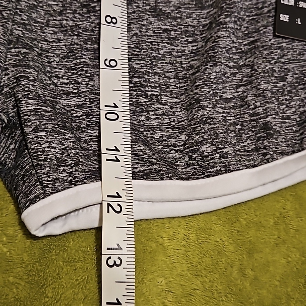Splash Juniors Heathered Black White Polyester Spandex Running Shorts Athletic L - Picture 5 of 8